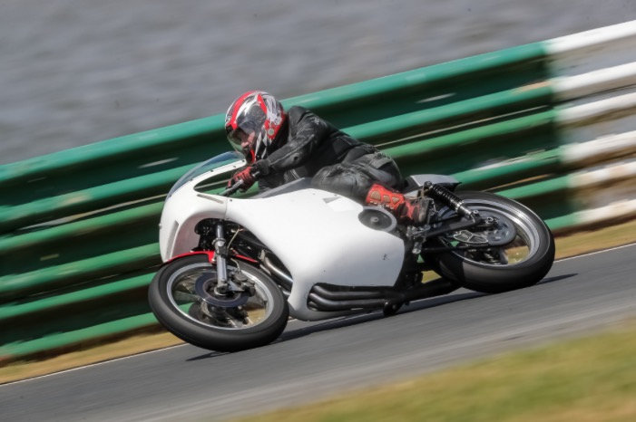 Les Whiston testing a BSA R3